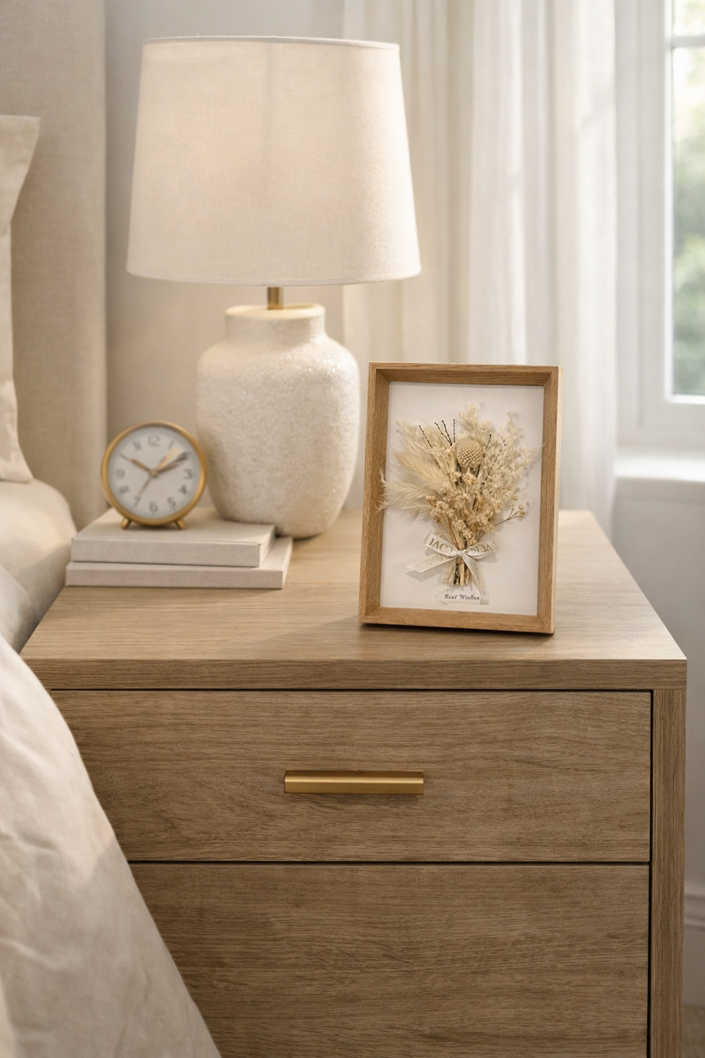 Dried Flower Decorative Frame - Beige