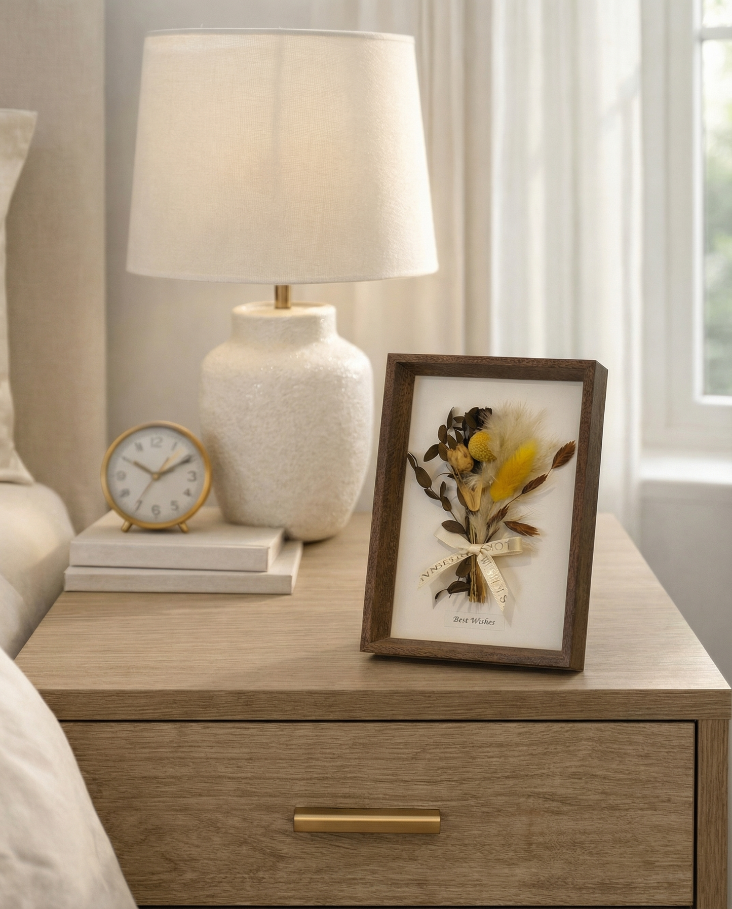 Dried Flower Decorative Frame - Brown