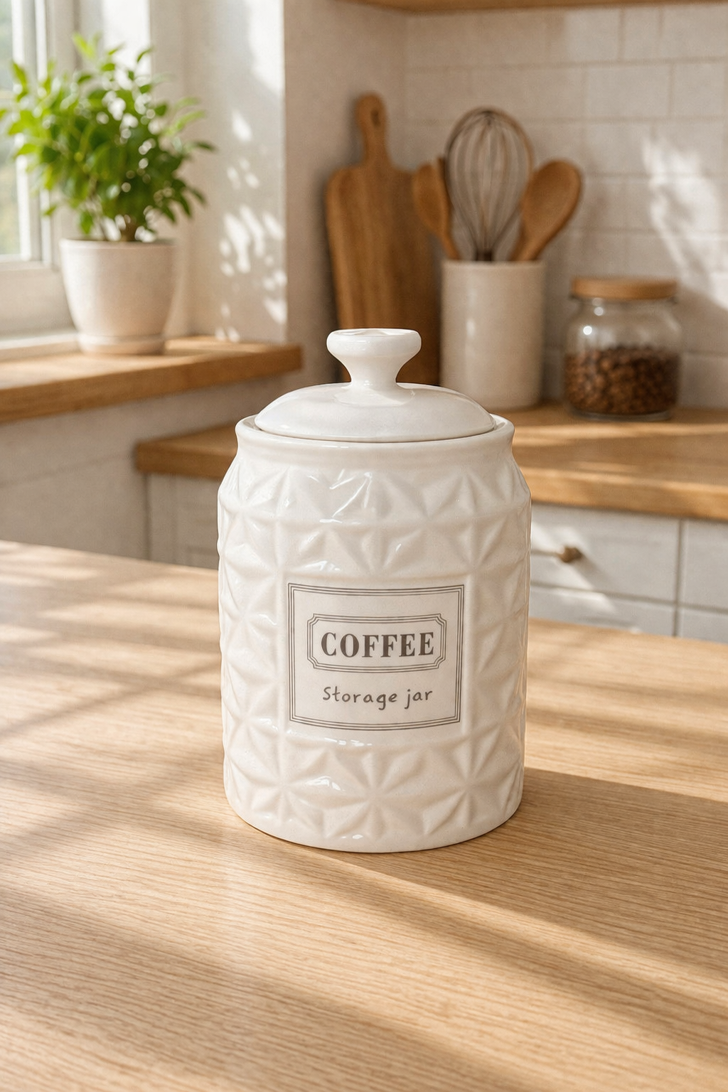 Ceramic Storage Jars Set – Coffee, Sugar & Tea
