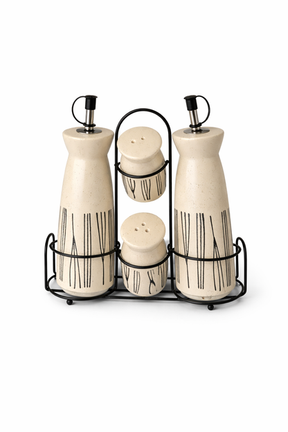 Ceramic Oil & Spice Set (5 pcs)
