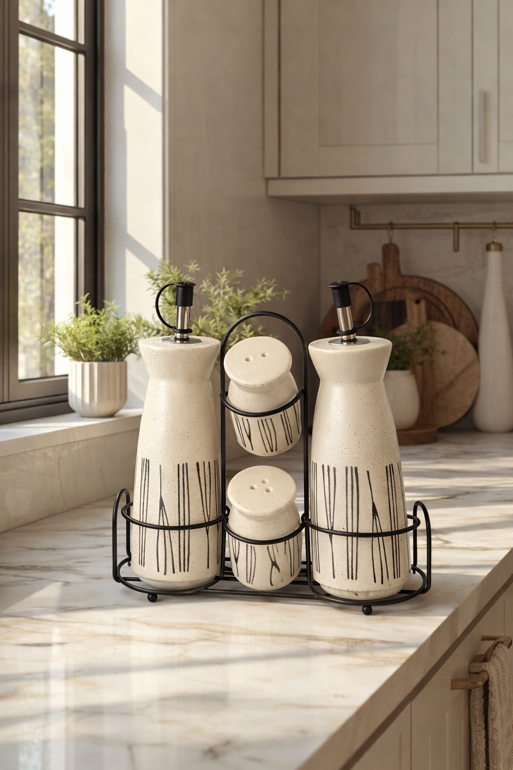 Ceramic Oil & Spice Set (5 pcs)