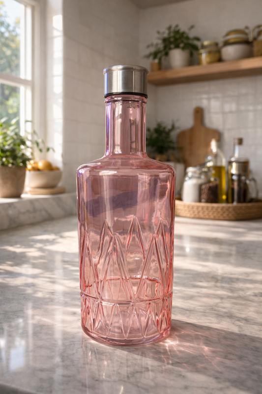 Crystal Blush Pink Water Bottle