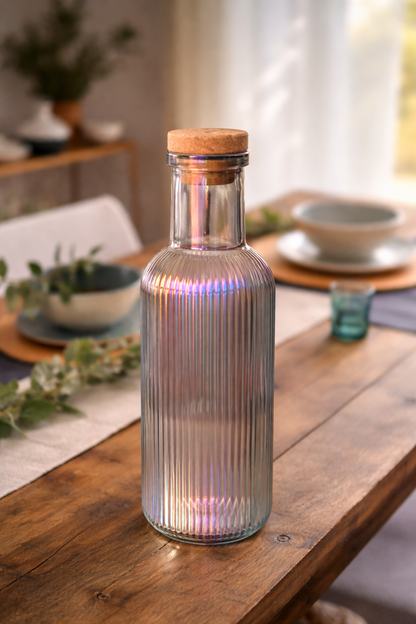 Ribbed Glass Bottle Set – Duo Collection