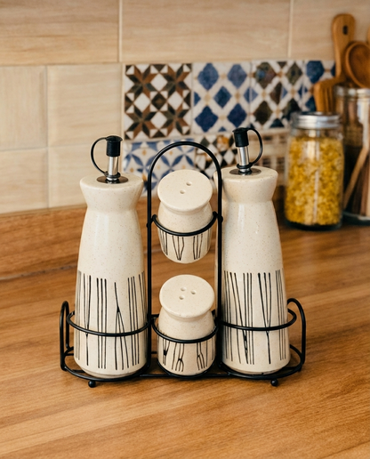 Ceramic Oil & Spice Set (5 pcs)
