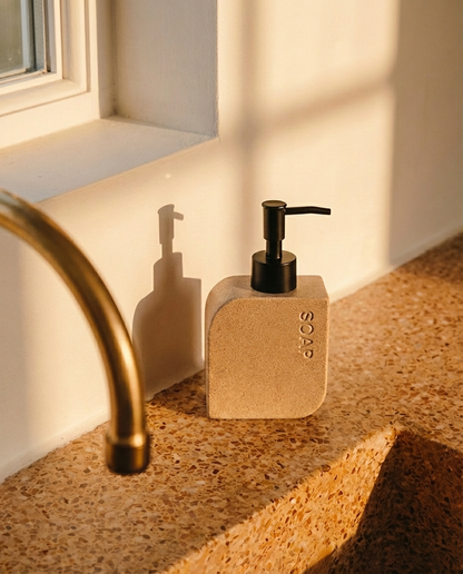 Calm Stone Bathroom Set - Brown & Beige